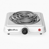 плитка электрическая happypanda hp-02w 1 конфорка, 1000вт, 132мм, спираль, белая