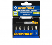 Набор бит ПРАКТИКА "ПРОФИ" 7шт. PH1,2, PZ1,2,SL2шт*25