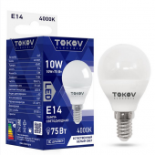 лампа светодиодная 10вт g45 4000к е27 176-264в tokov elektric tke-g45-e14-10-4k