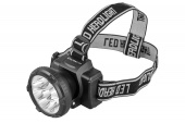 фонарь  ultraflash led 5363 налобный аккум. 9led, 2реж, 25м, 4в 0,5а*ч, кабель, ремешок, черный