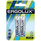 аккумулятор ergolux r03 (aaa)- 600mah (2шт/упак)