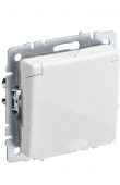 brite розетка с заземлением с защитными шторками и крышкой 16а ip44 рсбш10-3-44-брб белый