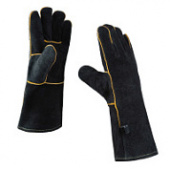 Купить краги спилковые крс hot black черные xl 36см