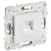 розетка компьютерная skandy rj45 кат.5e  sk-k01w арктич. бел. iek sk-k10-1-k01