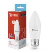лампа led свеча 14вт e-27 6500к 220v 1330лм свеча-vc in home (10/100)