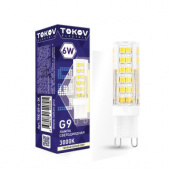 лампа светодиодная 6вт capsule 3000к g9 220-240в tokov electric tke-g9-6-3k, шт