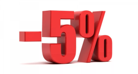 Скидка для пенсионеров 5%