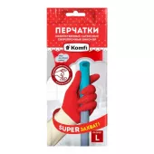 Купить bicoira3 перчатки хозяйственные латексные сверхпрочные биколор l / белый+красный komfi