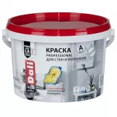 Краска акриловая моющаяся для стен и потолков 2,5 л. база А DALI PROF