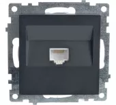 Розетка "STEKKER" Катрин RJ-45 черный