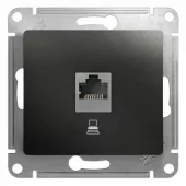 розетка glossa комп.rj45 антрацит механ.