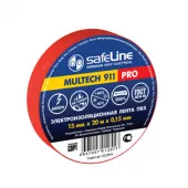 Изолента ПВХ "Safeline" 15мм*20м красная
