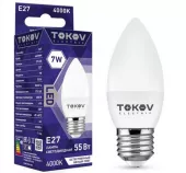 лампа светод. tokov 7вт с37 4000к е27 176-264в tke-c37-e27-7-4k