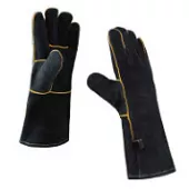 Купить краги спилковые крс hot black черные xl 36см