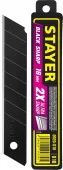 STAYER BLACK SHARP, 18 мм, 10 шт, сегментированные черные особоострые лезвия (0920-S10)
