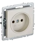 brite розетка без заземления без защитных шторок 10а рс10-1-0-бркр бежевый