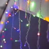 гирлянда бахрома уличная 20м*0,6м led, пров белый, мультицвет