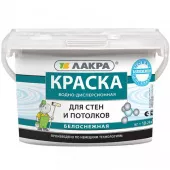 ЛАКРА краска ВД для стен и потолков белоснежная 14 кг