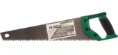 Ножовка по дереву Runex Green  по сырой  древесине 400мм прямой крупный зуб (3,5 зуб/дюйм) 577441