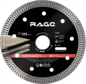 Диск алмазный 125*22,23*1,4 мм RAGE by VIRA тонкий для керамогранита, плитки, керамики, чистый рез б