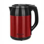 чайник эл. sakura sa-2168mbr 1,8л, 1500/1800вт, двухслойный корпус, черный/красный металлик